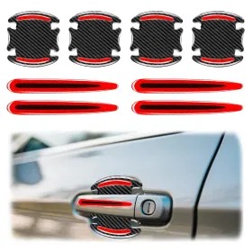 Gedeuban 726852297329 8 Pcs Car Door Handle Protector Accesorios Stickers Exteriores Red