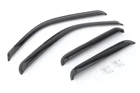 12496039 General Motors 2003-2007 Chevy Silverado Crew Cab Air Deflectors Tape On Smoke Black Oem Gm