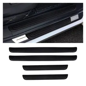 Glsowee-kmgs-71 Glsowee 4pcs Car Door Threshold Protection Sill Plate 20.62 1.65inch Black