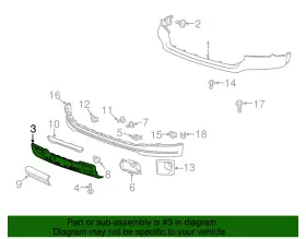22902312 Gm Genuine Plate Asm-frt Bpr Imp Bar Skid Anthracite #3