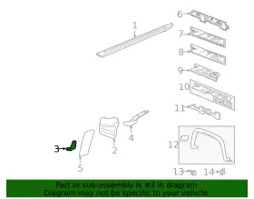 23420154 Gm Genuine Passenger Side Pickup Box Paint Protector #2