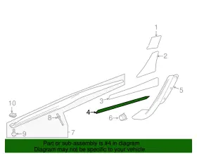 23494459 Gm Genuine Passenger Side Rocker Panel Rear Molding Protector #2