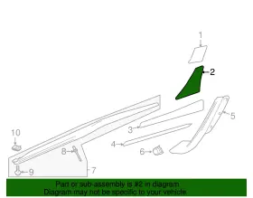 23494462 Gm Genuine Driver Side Rocker Panel Rear Molding Protector #3