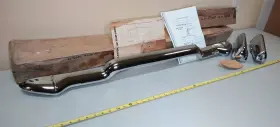 3690084 Gm Nos 49 50 Chevy Accessory Chrome Rear Trunk And Bumper Guard Set 1949 1950