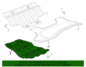 84154831 Gm Genuine Underbody Skid Shield #3