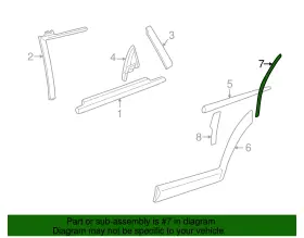 88972664 Gm Genuine Protector Rear S/d Lower Molding Gray #2