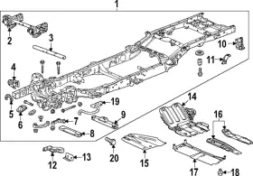 22847945 Gm Genuine Parts Passenger Side Steering Gear Skid Shield Bracket