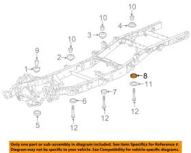 20898141 Gm Oem 11-19 Sierra 2500 Hd Frame Body Mounting-lower Insulator
