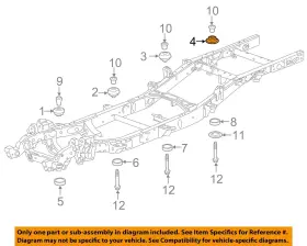 25994881 Gm Oem 09-19 Sierra 1500 Frame Body Mounting-mount Cushion