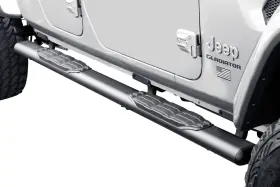 105409787t Go Rhino - 5 Inch 1000 Series Cab Length Black Oval Side Steps #3