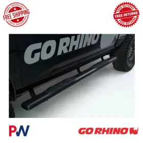 10573t Go Rhino 1000 Series 5 Inch Oval Side Steps Black Powder Coat 73 Long Bars Only