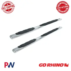 10587ps Go Rhino 1000 Series 5 Inch Oval Side Steps Polished Stainless 87 Long Bars Only