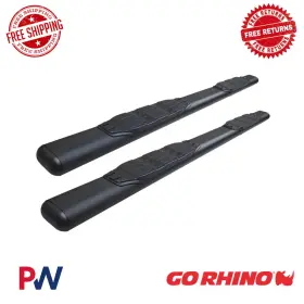 10587t Go Rhino 1000 Series 5 Inch Oval Side Steps Black Powder Coat 87 Long Bars Only