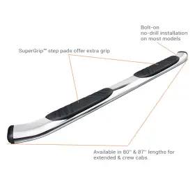 Go Rhino 810148071769 685443280cc - 5 Inch Oe Xtreme Composite Cab Length Chrome Oval Side Steps #2