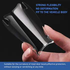 Guct04-4pc Gunhunt 4 Pcs Car Door Handle Protector Sticker Transparent White #3