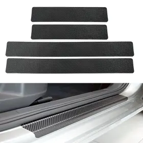 Gzruica 663580776514 Door Sill Plate Protectors For Car - Universal 4pcs/set Carbon Fiber