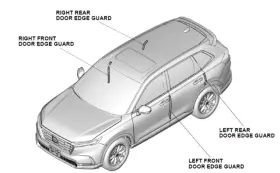 08p20-3a0-180 Honda Genuine Door Edge Guards - Canyon River Blue Metallic #2