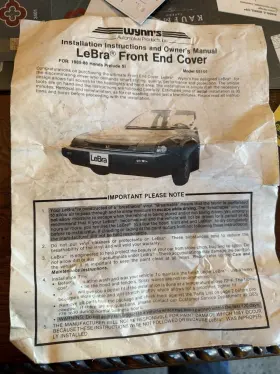 55155-01 Honda La Bra Front End Cover Prelude