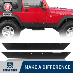 Bxg.1021 Hooke Road Body Side Armor Rock Slider Rocker Guards For Jeep Wrangler Tj 97-06