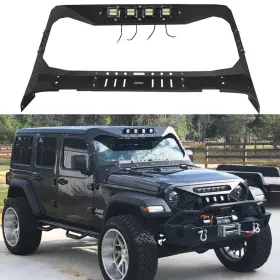 Mmr.3024 Hooke Road Steel Madmax Windshield Frame Cover Visor Cowl Fit 2018-2023 Jeep Wrangler Jl