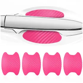 Hysm-4pcbst Hysm 4pcs Car Handle Cup Stickers Carbon Fiber Door Grip Groove Pink Hysm-4pcbst Hysm 4pcs Car Handle Cup Stickers Carbon Fiber Door Grip Groove Pink