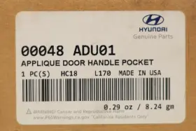 00048adu01 Hyundai New Oem Door Handle Pocket Clear Applique For 2021-2024 #2