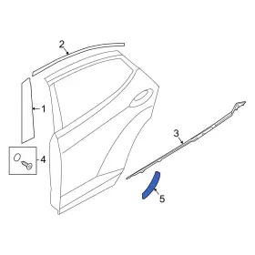 87549f2000 Hyundai Oe For Elantra 17-20 Rear Right Paint Protection Film