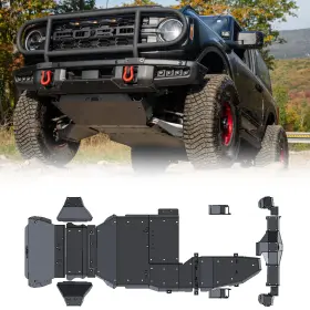 Iag-bdy-f2320 Iag Off-road Rock Armor Complete Skid Plate Set For 2021 Two Door Ford Bronco