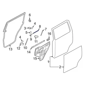 828171la1b Infiniti Oe For Qx56 2011-2013 Rear Left Paint Protection Film