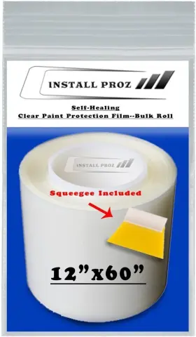 Install Proz 635131271021 Self-healing Clear Paint Protection Film Bulk 1 Count Pack Of Invisible