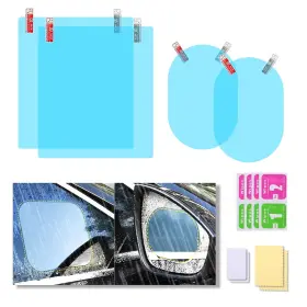 Joycourt-kkrh30 Joycourt 4pcs Car Rearview Mirror Film Waterproof Side Square&oval Transparent