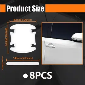 Kewucn-150dh-p Kewucn 3d Transparent Car Door Handle Cup Protector 8 Pcs #2