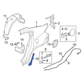 841161w000 Kia Oe For Rio 2013-2017 Rear Left Stone Guard