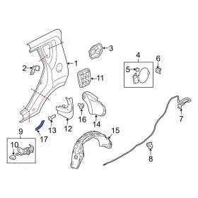 841262k000 Kia Oe For Soul 2012-2013 Rear Right Stone Guard