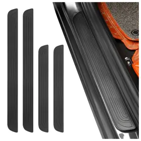 Kifidan Tiao-0204 4pcs Car Door Sill Protector Anti-scratch And Waterproof Width 1.57 Inch Ftblackft