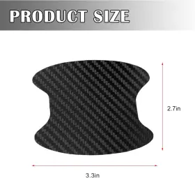 Lmus0447 Kingsea 4pcs Car Door Handle Scratch Protector Removable Magnetic Tpu 3d Carbon #2