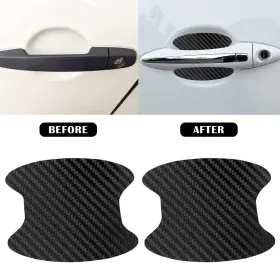 Lmus0447 Kingsea 4pcs Car Door Handle Scratch Protector Removable Magnetic Tpu 3d Carbon #3