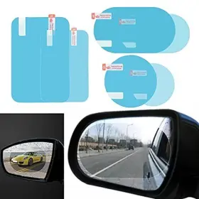 Kkhouse 735125833041 2pcs Film Anti Rain Water Repellent Car Mirror Window Clear Films #3