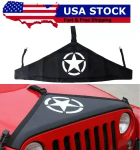 Kyqp317 Ky-auto Front Hood Cover Bra Protector T-style For Jeep Wrangler Jk Jku 2007-2018 Star