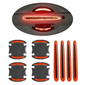 Ld00052 Lanzmyan Car Door Handle Protector Reflective Sticker Universal Auto Red