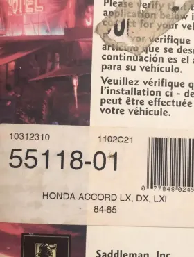 55118-01 Lebra Full Front End Bra Fits 1984-1985 Honda Accord Lx Dx Lxi #2