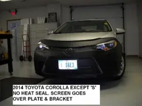 55142501b Lebra Front End Mask Cover Bra Fits 2014 2015 Toyota Corolla Except S Model