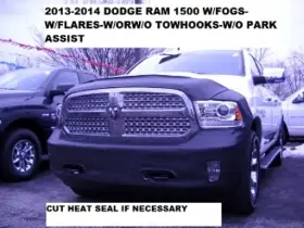 55143001a Lebra Front End Mask Cover Bra Fits 2013-2020 Dodge Ram 1500 With Flares And Fogs
