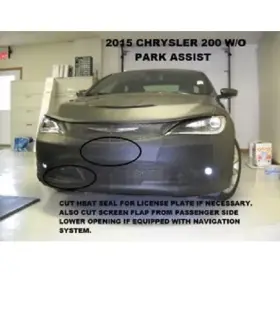 55145401a Lebra Front End Mask Cover Bra Fits 2015-2017 15-17 Chrysler 200 Without Park Assist