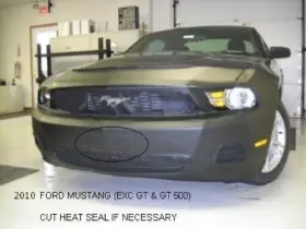 55152601a Lebra New Front Mask Cover Bra Fits 2010-2012 Ford Mustang Except Gt And 500