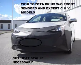55154101b Lebra Front End Mask Cover Bra Fits 2016-2018 Toyota Prius With Or Without Sensors
