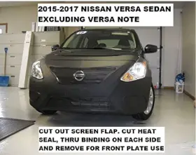 551544 Lebra New Oem 2014-2016 Nissan Versa Note Front Nose Mask / Bra