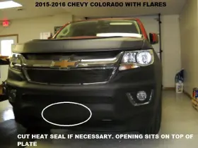 55154701b Lebra Front Mask Cover Bra Fits Chevy Colorado 15-20 With Fender Flares