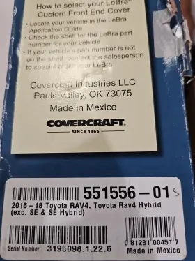 55155601a Lebra Front End Mask Cover Bra Toyota Rav4 2016-2018 16-18 #3