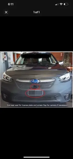 55174601a Lebra Front End Mask Cover Bra Fits Subaru Outback 2020-2022 20 21 22